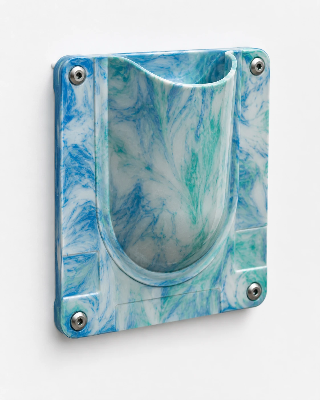 A single marbled recycled-plastic planter tile